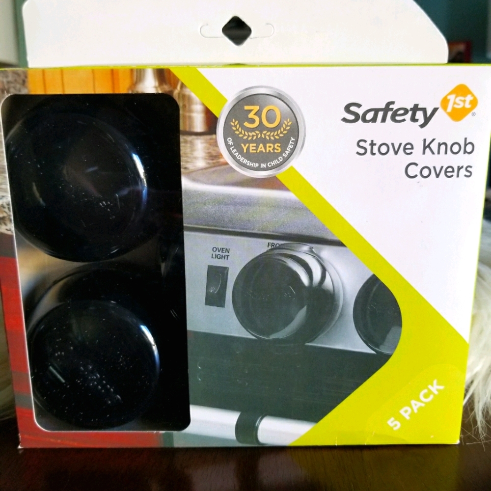 Safety First Black Stove Knob Covers 5 Pack